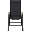 Sulankstomos sodo kėdės 2 pcs Juodas 58 x 73 x 111,5 cm
