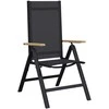 Sulankstomos sodo kėdės 2 pcs Juodas 58 x 73 x 111,5 cm