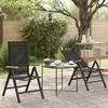 Sulankstomos sodo kėdės 2 pcs Juodas 58 x 73 x 111,5 cm