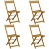 Sulankstomos sodo kėdės 4 pcs Natūrali 40 x 53 x 80 cm