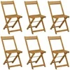 Sulankstomos sodo kėdės 6 pcs Natūrali 40 x 53 x 80 cm