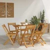 Sulankstomos sodo kėdės 6 pcs Natūrali 40 x 53 x 80 cm