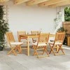 Sulankstoma kėdė su pagalve 6 pcs Balta 49 x 57.5 x 92cm