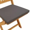 Sulankstoma kėdė su pagalve 4 pcs Pilka 49 x 57.5 x 92cm
