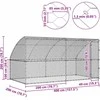 Šunų narvas 2 vnt. Sidabro 4 x 2 x 2 m Galvanizuotas plienas