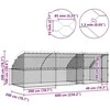 Šunų narvas 3 vnt. Sidabro 6 x 2 x 2 m Galvanizuotas plienas