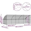 Šunų narvas 3 vnt. Sidabro 6 x 2 x 2 m Galvanizuotas plienas