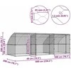 Šunų narvas 3 vnt. Sidabro 6 x 2 x 2 m Galvanizuotas plienas
