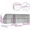 Šunų narvas 3 vnt. Sidabro 6 x 2 x 2 m Galvanizuotas plienas