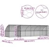 Šunų narvas 4 vnt. Sidabrinė 8 x 2 x 2 m Galvanizuotas plienas