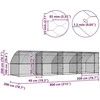 Šunų narvas 4 vnt. Sidabro 8 x 2 x 2 m Galvanizuotas plienas