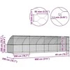 Šunų narvas 4 vnt. Sidabro 8 x 2 x 2 m Galvanizuotas plienas