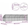 Šunų narvas 4 vnt. Sidabro 8 x 2 x 2 m Galvanizuotas plienas