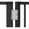 Šunų vartai 10 pcs Juodas 60 x 60 cm Cinkuota plienas