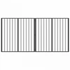 Šunų vartai 2 pcs Juodas 100 x 100 cm Cinkuota plienas