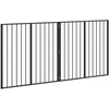 Šunų vartai 2 pcs Juodas 100 x 100 cm Cinkuota plienas