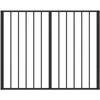 Šunų vartai 2 pcs Juodas 100 x 80 cm Cinkuota plienas