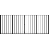 Šunų vartai 2 pcs Juodas 100 x 80 cm Cinkuota plienas