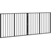 Šunų vartai 2 pcs Juodas 100 x 80 cm Cinkuota plienas