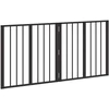 Šunų vartai 2 pcs Juodas 60 x 60 cm Cinkuota plienas