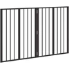 Šunų vartai 2 pcs Juodas 60 x 80 cm Cinkuota plienas