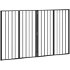 Šunų vartai 2 pcs Juodas 80 x 100 cm Cinkuota plienas