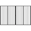 Šunų vartai 2 pcs Juodas 80 x 100 cm Cinkuota plienas