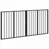 Šunų vartai 2 pcs Juodas 80 x 80 cm Cinkuota plienas