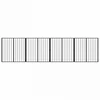 Šunų vartai 4 pcs Juodas 100 x 100 cm Cinkuota plienas