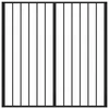 Šunų vartai 4 pcs Juodas 100 x 100 cm Cinkuota plienas