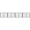 Šunų vartai 4 pcs Juodas 100 x 60 cm Cinkuota plienas