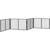 Šunų vartai 4 pcs Juodas 100 x 60 cm Cinkuota plienas