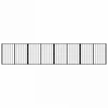 Šunų vartai 4 pcs Juodas 100 x 80 cm Cinkuota plienas