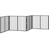 Šunų vartai 4 pcs Juodas 100 x 80 cm Cinkuota plienas