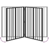 Šunų vartai 4 vnt. Juoda 60 x 80 cm Galvanizuotas plienas