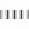 Šunų vartai 4 pcs Juodas 60 x 80 cm Cinkuota plienas
