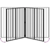 Šunų vartai 4 vnt. Juoda 80 x 100 cm Galvanizuotas plienas