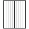 Šunų vartai 4 pcs Juodas 80 x 100 cm Cinkuota plienas