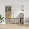 Šunų vartai 4 pcs Juodas 80 x 60 cm Cinkuota plienas