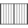 Šunų vartai 4 pcs Juodas 80 x 60 cm Cinkuota plienas