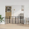 Šunų vartai 4 pcs Juodas 80 x 80 cm Cinkuota plienas