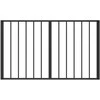 Šunų vartai 6 pcs Juodas 100 x 60 cm Cinkuota plienas