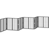 Šunų vartai 6 pcs Juodas 60 x 60 cm Cinkuota plienas