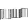 Šunų vartai 6 pcs Juodas 60 x 80 cm Cinkuota plienas