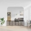 Šunų vartai 6 pcs Juodas 60 x 80 cm Cinkuota plienas