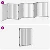 Šunų vartai 6 vnt. Juoda 60 x 80 cm Galvanizuotas plienas