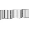 Šunų vartai 6 pcs Juodas 80 x 100 cm Cinkuota plienas