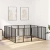 Šunų vartai 8 pcs Juodas 100 x 80 cm Cinkuota plienas