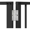 Šunų vartai 8 pcs Juodas 100 x 80 cm Cinkuota plienas
