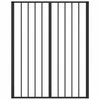 Šunų vartai 8 pcs Juodas 80 x 100 cm Cinkuota plienas